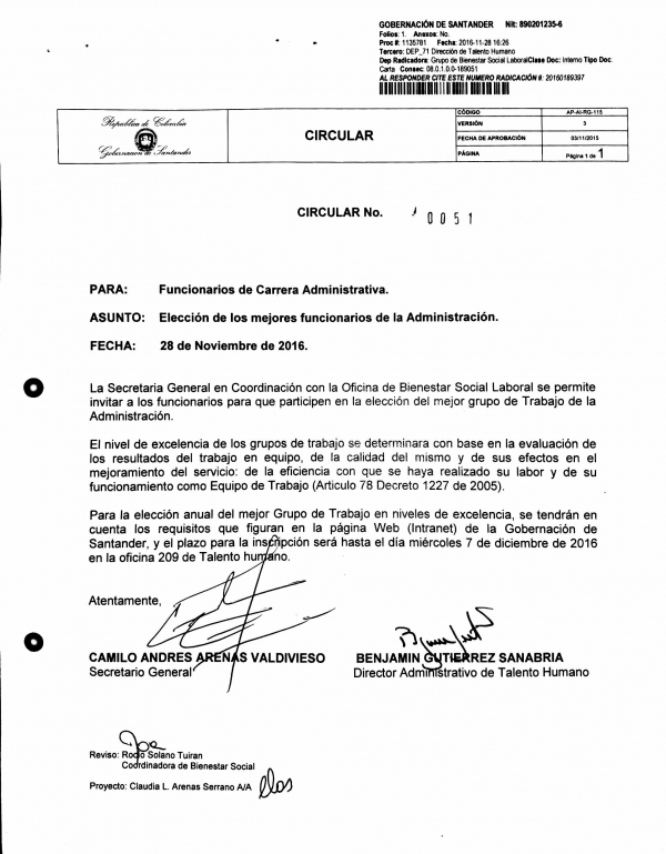 CIRCULAR 0051